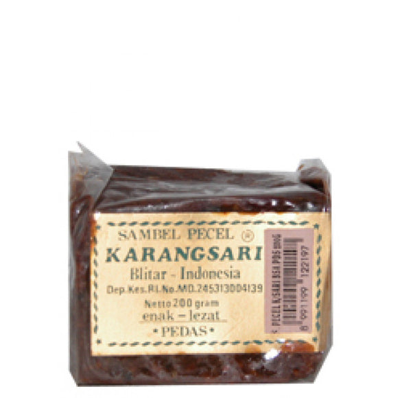 Sambal Pecel Karangsari Pedas (Blauw) 200g