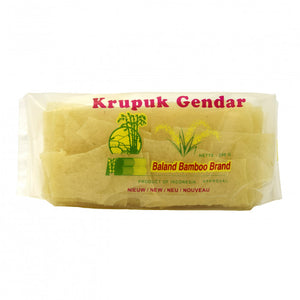 Baland Bamboo Krupuk Gendar Rice Cracker 200g (Ongebakken)