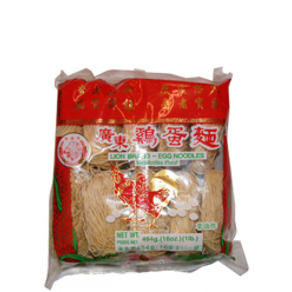 Lion Waystart Chinese Egg Noodle Thin 454g / 雄狮牌鸡蛋面（幼）454g