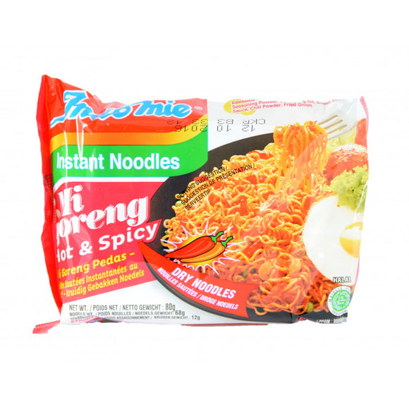 Indomie Instant Noodles Mi Goreng Pedas 80g / 印尼麻辣捞面 80克
