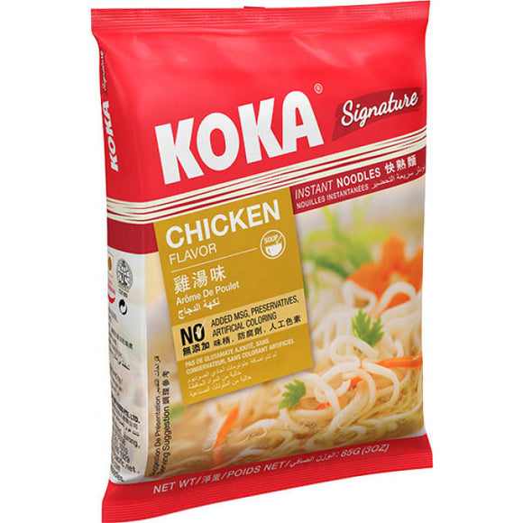 Koka Inst. Noodle Chicken Orig. (NO MSG) 85g 原味鸡汤面