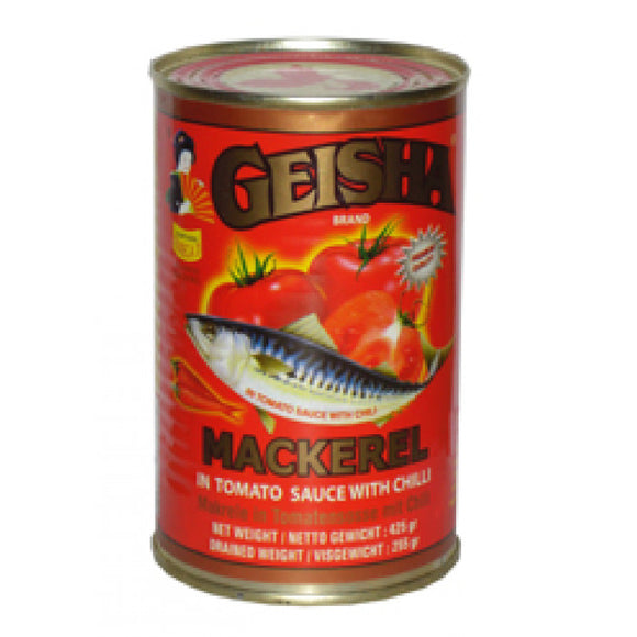 Geisha Makreel In Tomatensaus Met Chili 425g