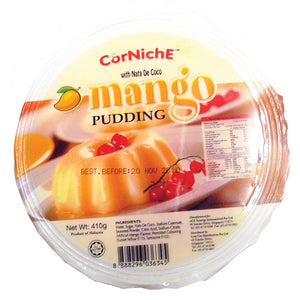 Corniche Mango Pudding With Nata De Coco 410g / 芒果布丁 410克