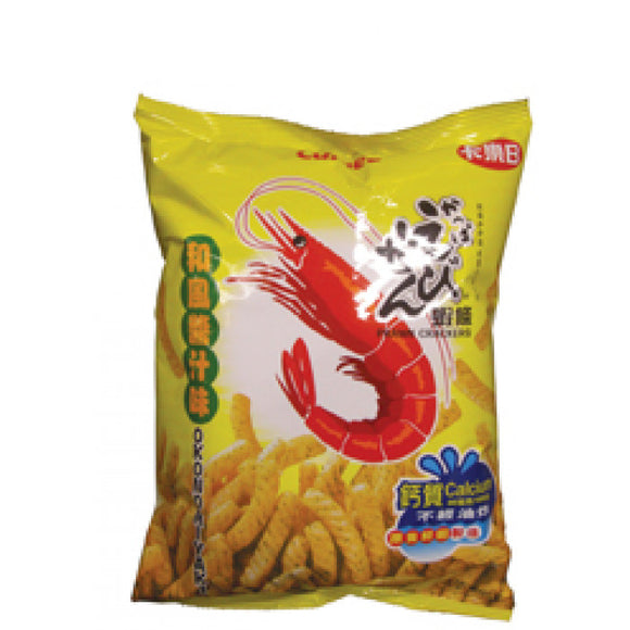 Calbee Japanese Okonomiyaki Flavoured Prawn Crackers 90g 卡乐B和风酱汁味虾条