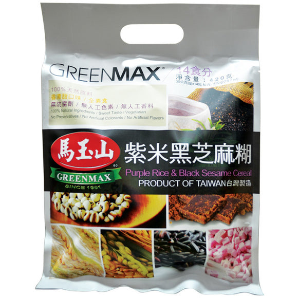 Greenmax Purple Rice & Black Sesame Cereal 30gx14
