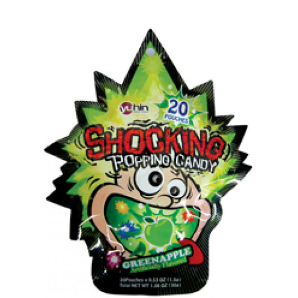 Yuhin Shocking Popping Candy Green Apple Flavored 30g 青蘋果味跳跳糖