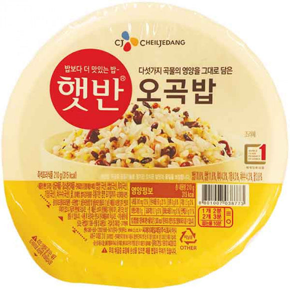 CJ Microwavable Cooked Rice 5 Grain 210g / 韩式微波炉加热杂粮饭 210克