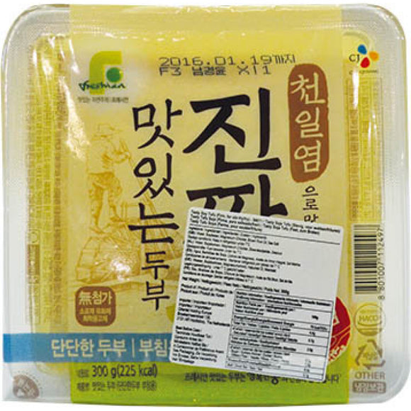 CJ Tasty Soy Tofu Firm For Stir-Fry / Deep-fry 300g  / 韩国硬豆腐（宜煎炸）300g