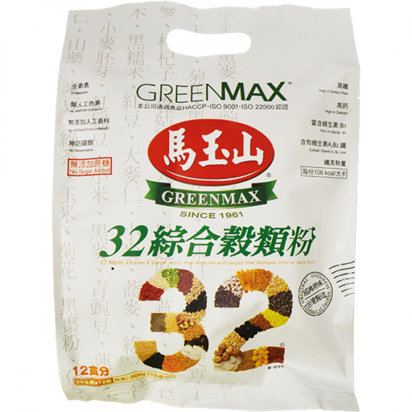 Greenmax 32 Multi Grains Cereal 12x25g 马玉山32综合榖类粉