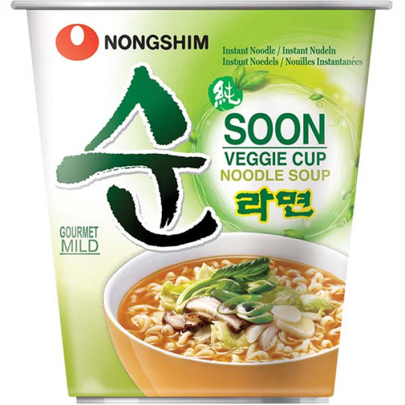 Nong Shim Soon Veggie Cup Noodle Soup 67g / 农心韩国素食杯面 67克