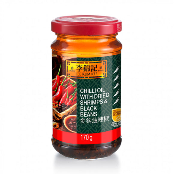 Lee Kum Kee Chilli Oil With Dried Shrimps & Black Beans 170g 李锦记金钩油辣椒