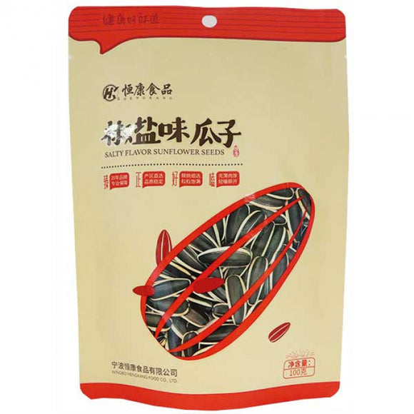 Heng Kang Salty Flavor Sunflower Seeds 100g / 恒康 椒盐味瓜子 100克