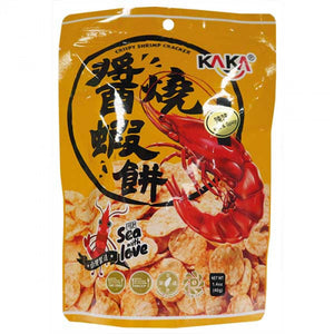 KA KA Crispy Shrimp Cracker Spicy Flavour 40g / 台湾咔咔酱烧虾饼(辣味) 40g