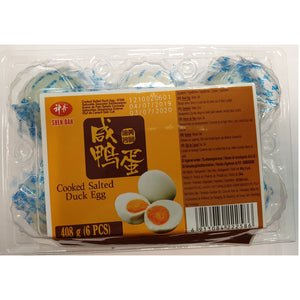 SHEN DAN Cooked Salted Duck Egg 408g 6pcs / 神丹熟咸蛋 408g 6pcs
