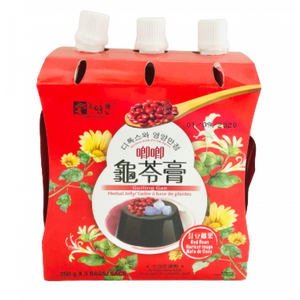 Yummy House Herbal Jelly (Red Bean) 250gx3 / 美味栈 唧唧龟苓膏 （红豆椰果口味）250gx3