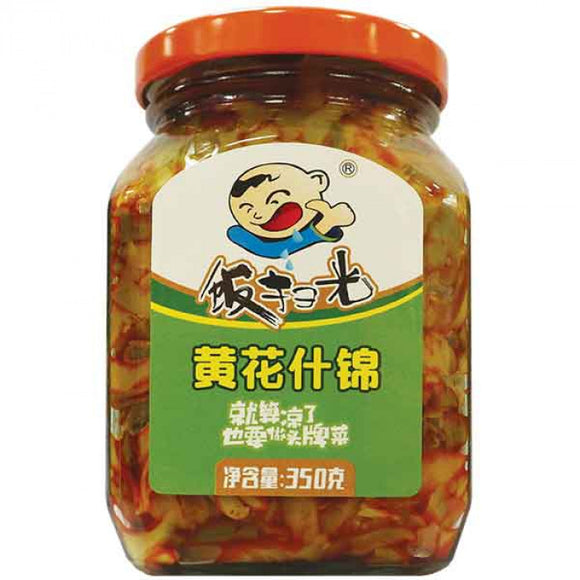 Fan Sao Guang Preserved Mustard Mix 350g / 饭扫光 黄花什锦 350克