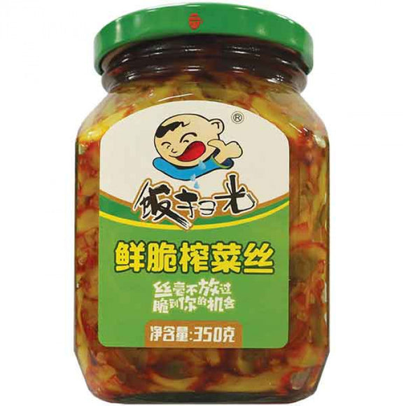 Fan Sao Guang Preserved Mustard Strips 350g  / 饭扫光鲜脆榨菜丝 350g