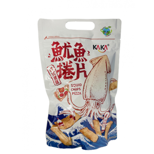 Ka Ka Squid Chips Pizza Flav. 80g / 意式披萨鱿鱼卷片 80g