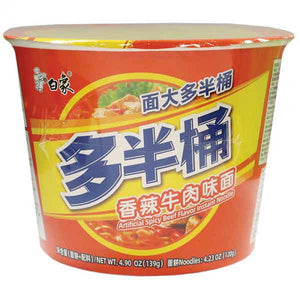 BAIXIANG Instant Bowl Noodles with Spicy Beef Flav. 139g / 白象 香辣牛肉味 碗面