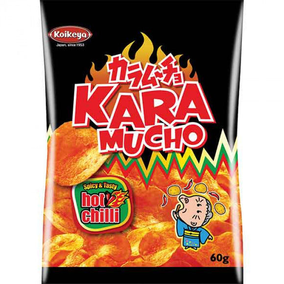 Koikeya Karumucho Potato Chips Hot Chilli Flav. 60g / 日式辣味薯片 60g