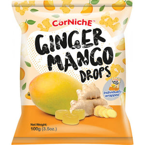 Corniche Ginger Hard Candy With Mango Flav. 100G / 可尼斯 芒果姜糖 100克