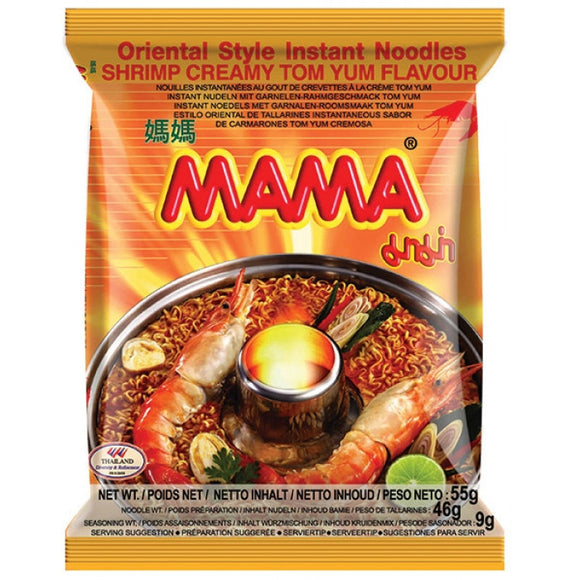 Mama Instant Noodles Shrimp Creamy Tom Yum 55g / MaMa 奶油酸辣虾面