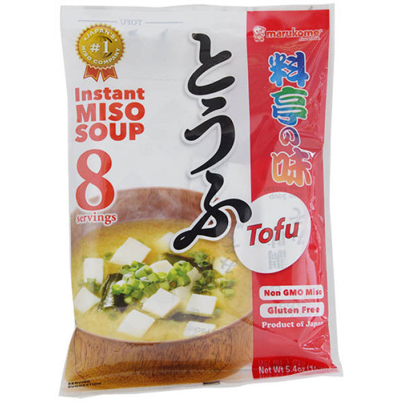 Marukome Instant Miso Soup Tofu Wakame Green Onion 153g