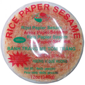 Trady Sesame Rice Paper White 340 g (Microwave)